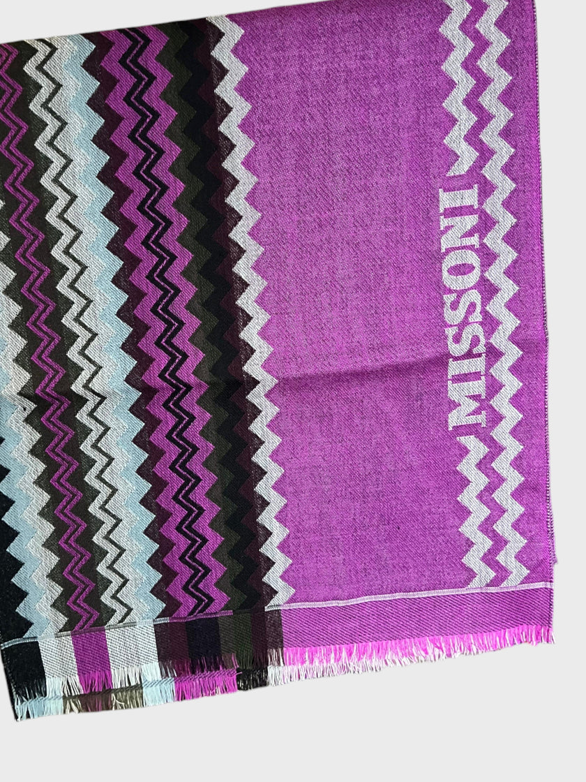 Missoni Fuchsia Scarf Wool Purple