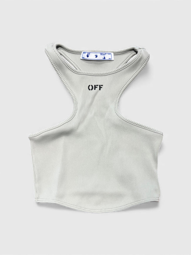 Basic Lux Rib Rowing Top Light Grey