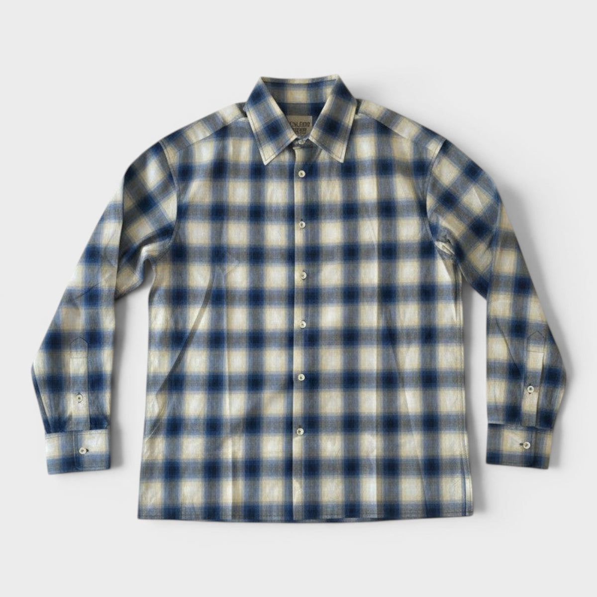 Marley Flannel Plaid Cotton Shirt Blue Multi