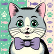 Whimsical Cat Canvas