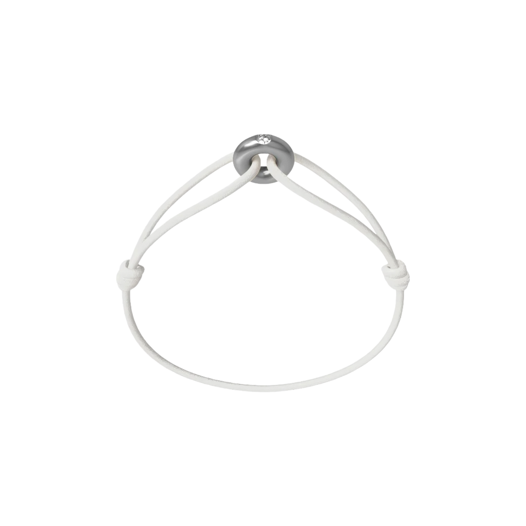 Mini Silver Soho Diamond Cord Bracelet