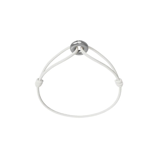 Mini Silver Soho Diamond Cord Bracelet