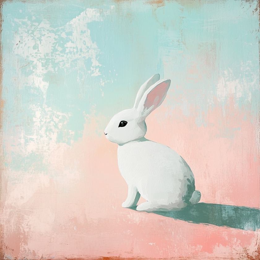 White Rabbit Serenity Canvas