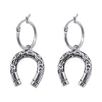 Lucky Charm Horseshoe Hoop Earrings