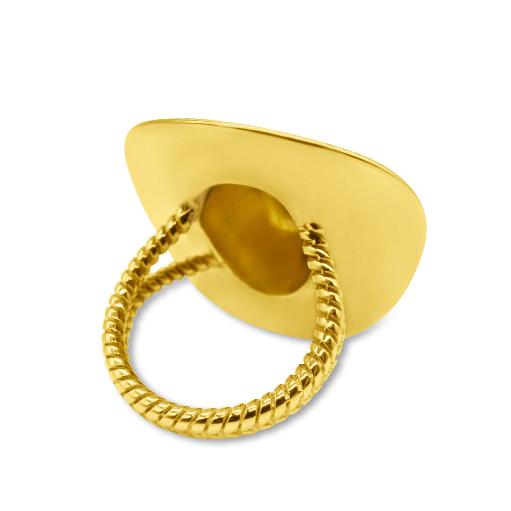 Rodeo Cowboy Hat Ring Gold