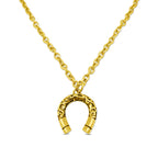 Lucky Charm Horseshoe Necklace Gold