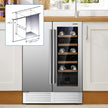 2-in-1 Beverage and Wine Cooler with Powerful Compressor