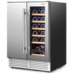 2-in-1 Beverage and Wine Cooler with Powerful Compressor