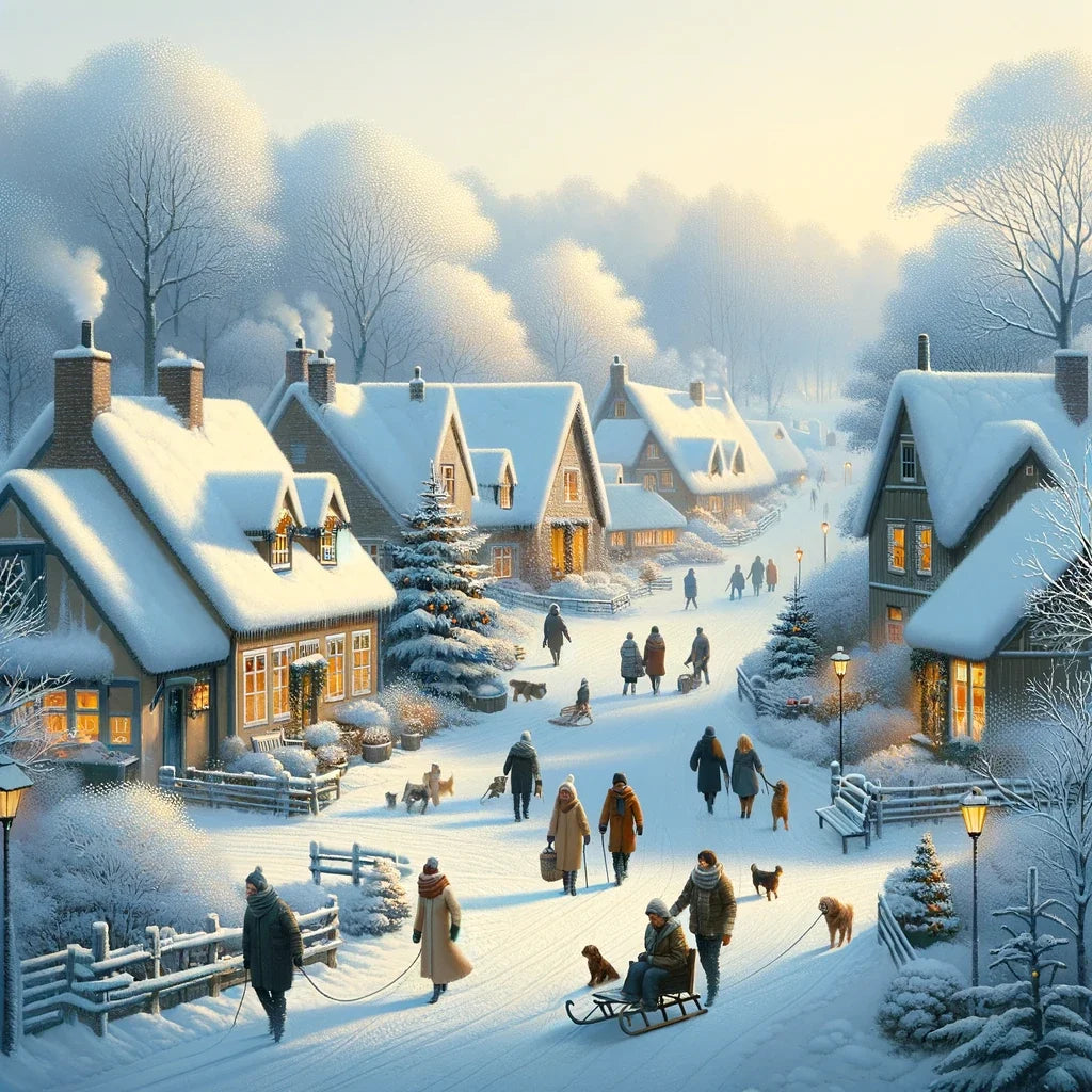 Winter Village Canvas