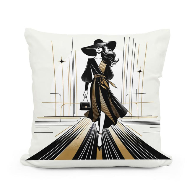 Baumwollkissen „Catwalk Elegance Unveiled“