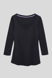 3/4 Sleeve Scoop Neck Cotton Modal T-Shirt