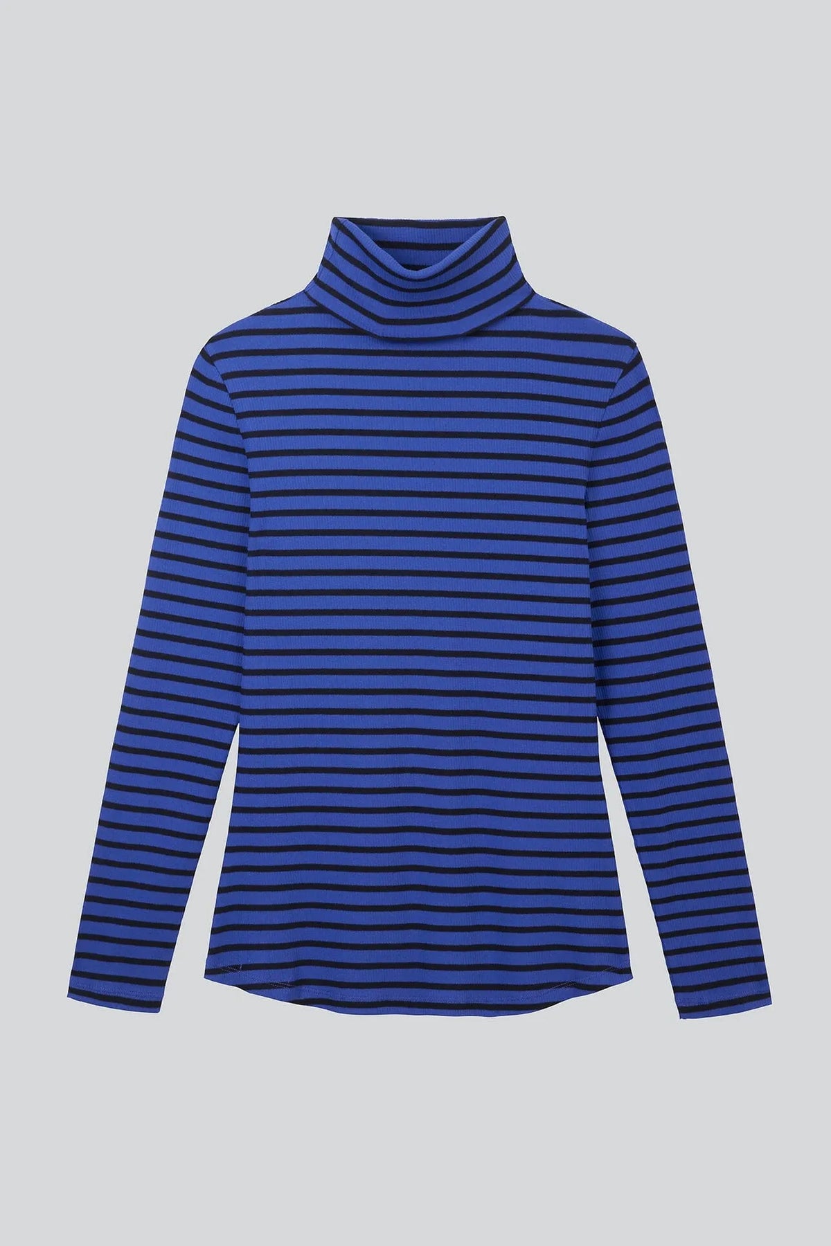 Striped Cotton Roll Neck