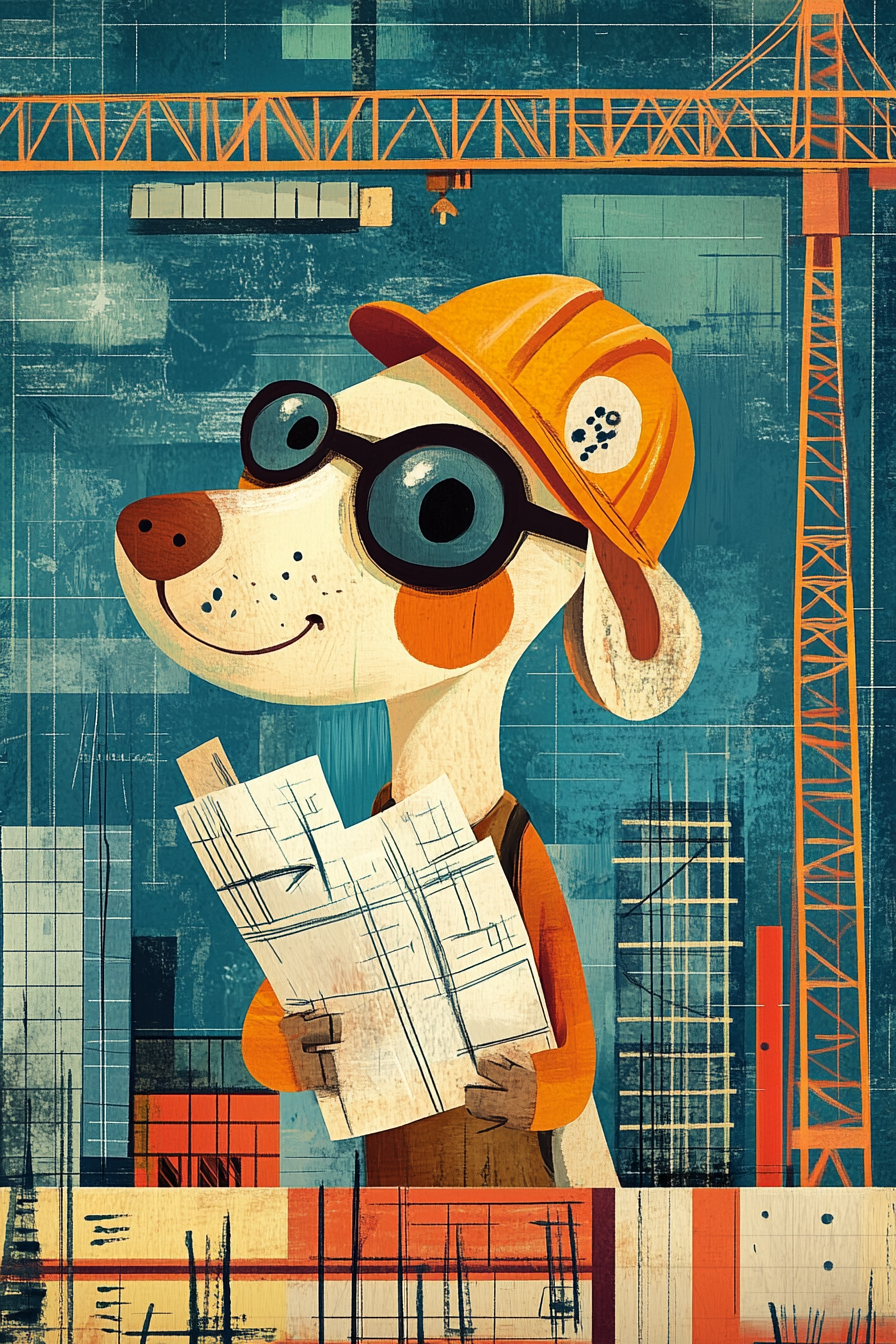 Worker Dog Construction Blanket