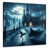 Gothic Rooftop Pursuit Canvas