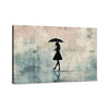 Woman with Umbrella Canvas