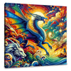 Dragon Fantasy Pop Art Fusion Canvas