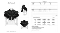 Punk Rave Elysia Velvet Ruffle Goth Shawl in Black
