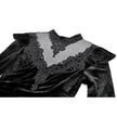 Dark in Love Gothic Velvet Lace High-Neck Top