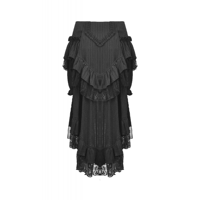 Dark in Love Cordelia Gothic High-Low Layered Skort