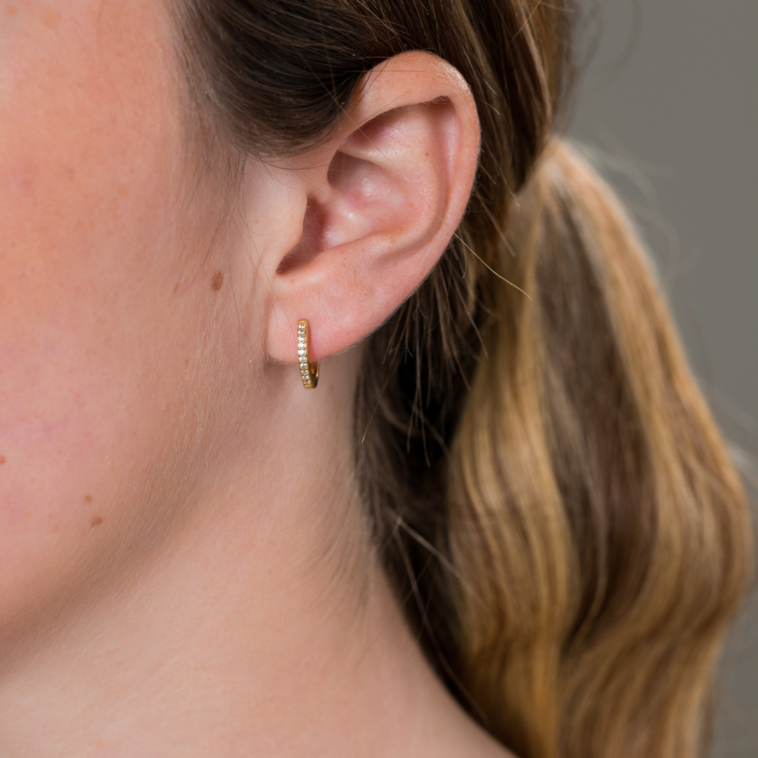 NOEL NIGHTS SHINE HOOP EARRINGS GOLD