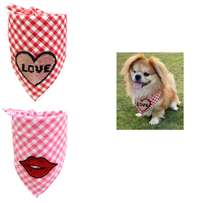 Neues Haustier Hund Valentinstag Dreieckstuch