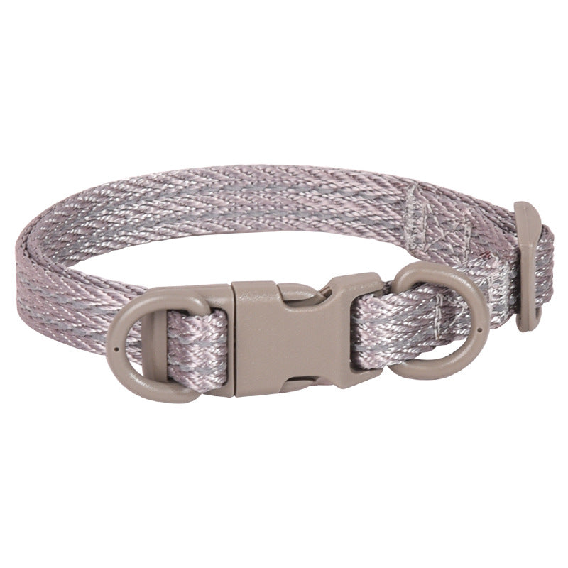 Collar Reflectante para Perro con Hebilla de Liberación Anillo Doble en D y Cincha