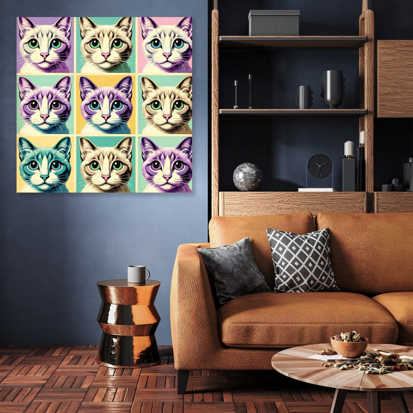 Pastel Pop Cats Canvas