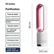 Anion Air Purification Fan Indoor Home Fan-free Blade Air Circulator Touch Screen Button