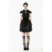 Dark in Love Morwenna Bat Mesh Layered Goth Mini Dress