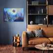 Blue Sun Landscape Canvas