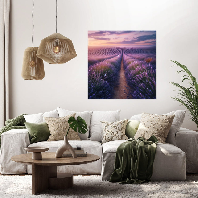 Lavender Sunset Fields Canvas