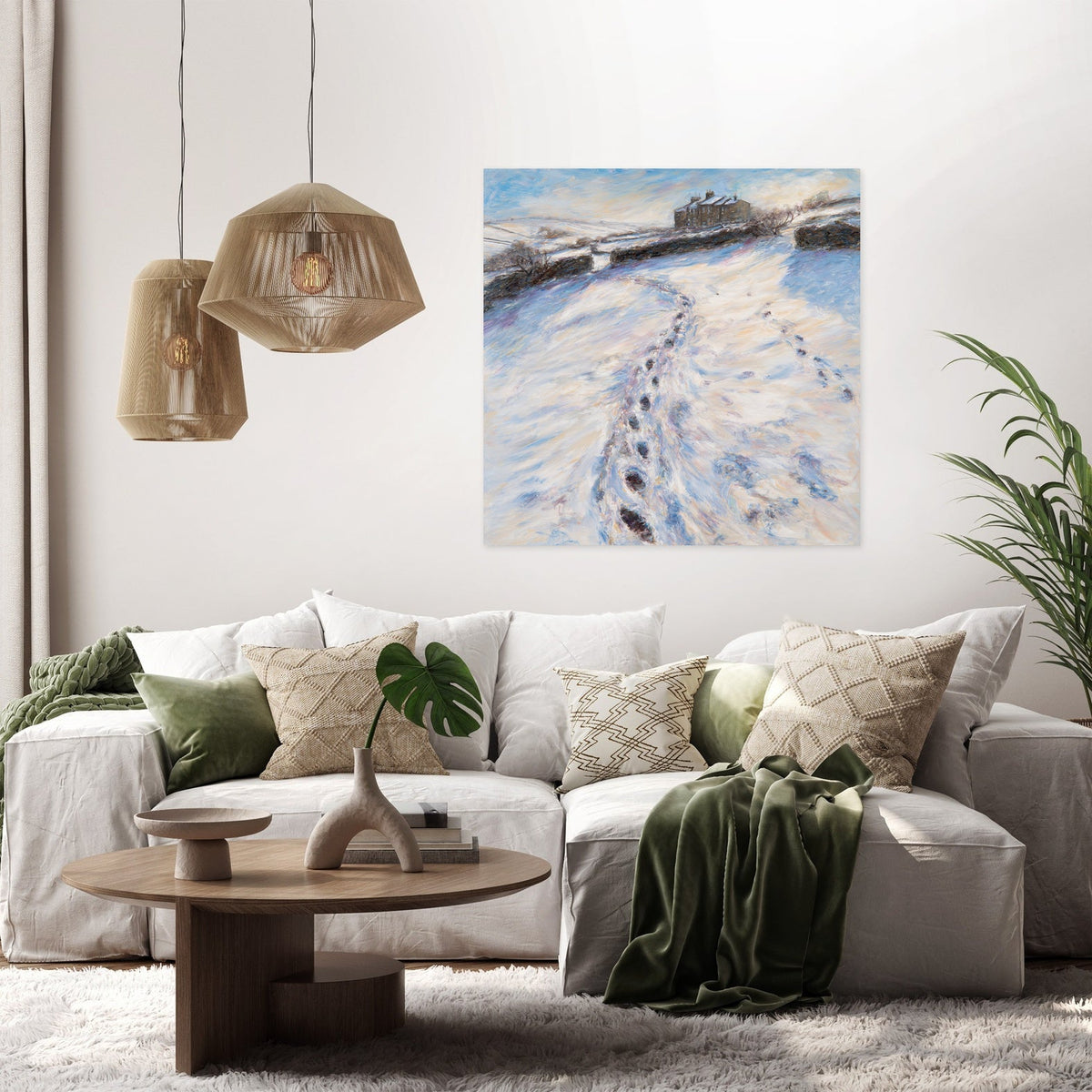 Brontë Parsonage Winter Canvas