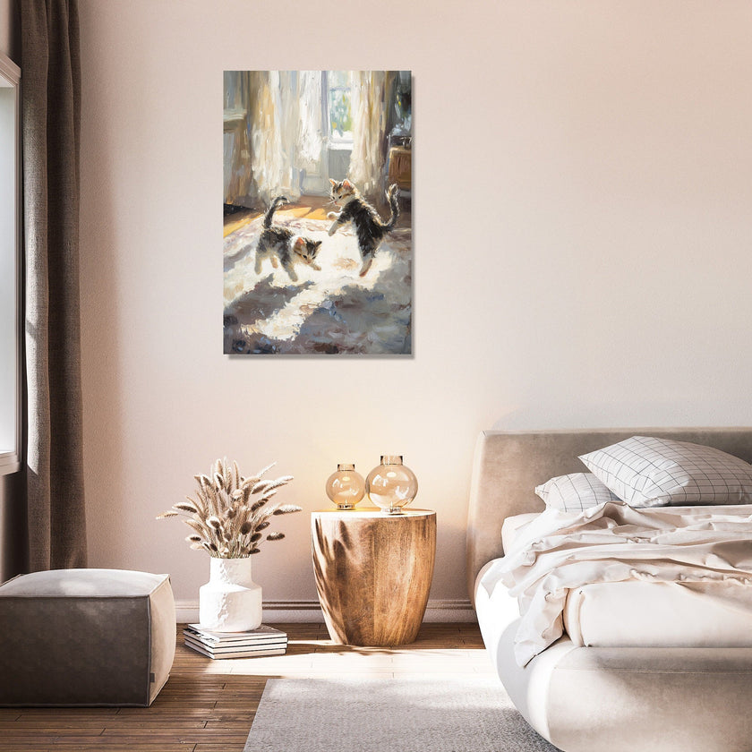 Sunlit Kitten Play Canvas