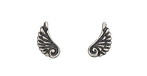 Beginnings Oxidised Angel Wing Stud Earrings