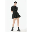 Dark in Love Viktoria Lace Ruffle Gothic Blouse in Black