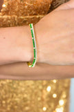 MILESTONE EMERALD 2MM TENNIS BRACELET IN GOLD