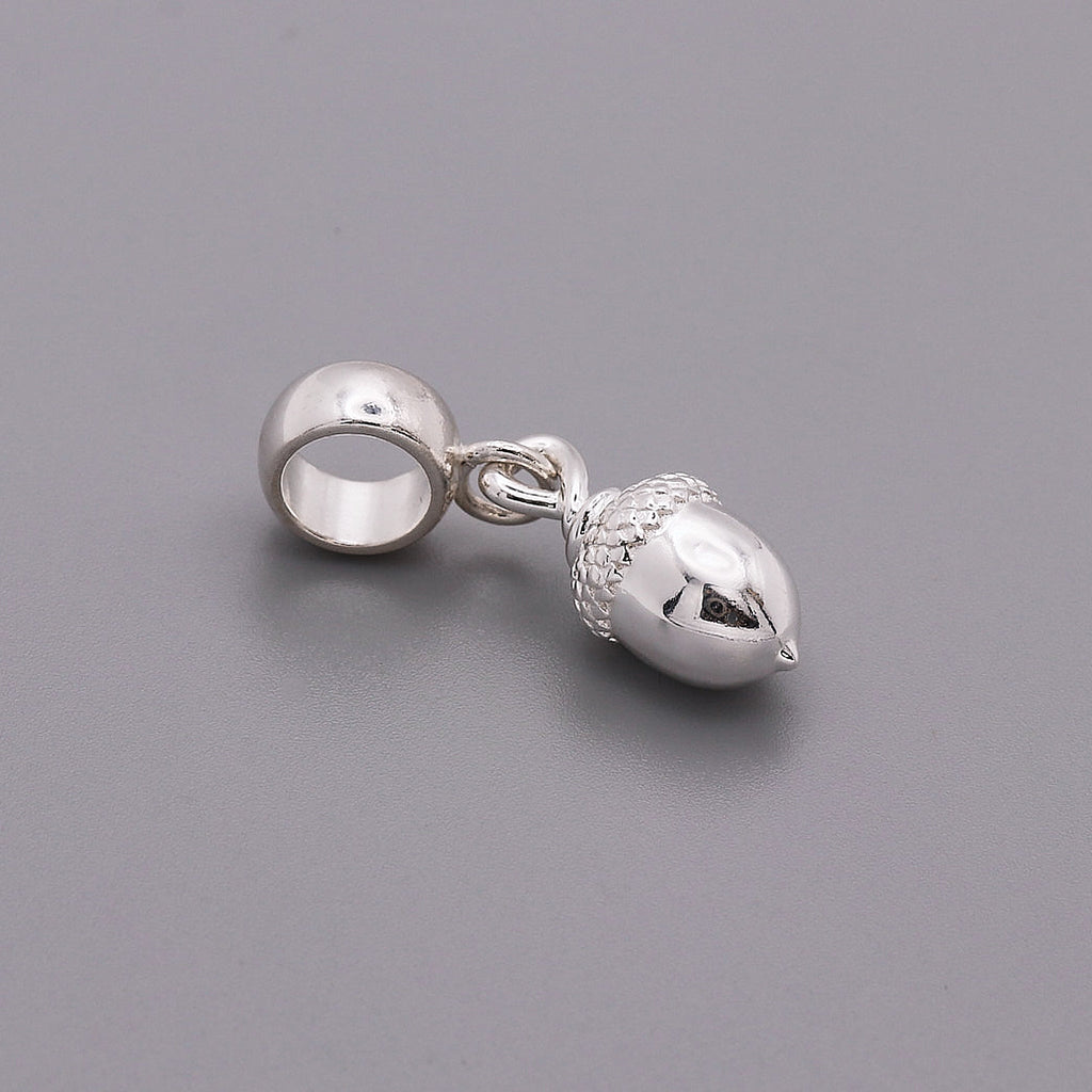 Acorn Silver Charm
