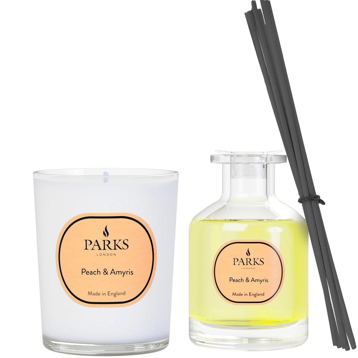 PEACH AMRIYS DIFFUSER 100ML & 180G KERZE