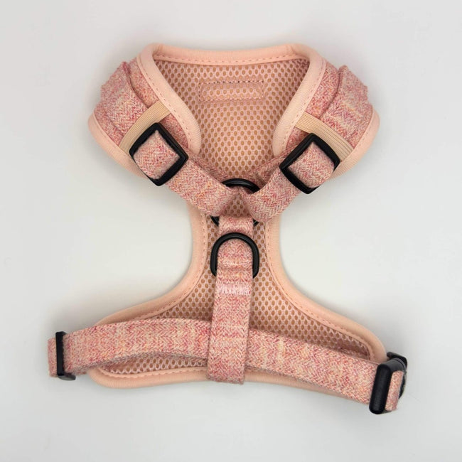 Tweed Adjustable Harness - Pink