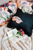 Tropical Silk Pillowcase in hand painted 'Eden' print, Oxford Pillowcase