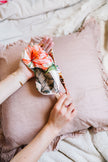 Silk eye mask with tropical floral print designs