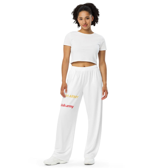 Irish Army - All-over Print Unisex Wide-leg Pants