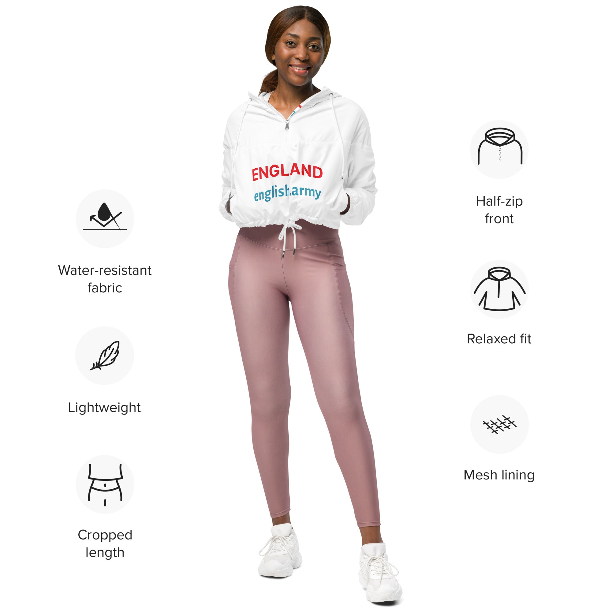 ENGLAND - Women’s Cropped Windbreaker