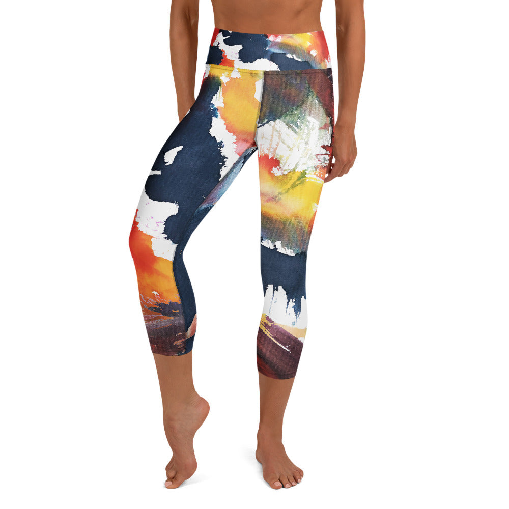 Yoga Capri Leggings - Irish Army
