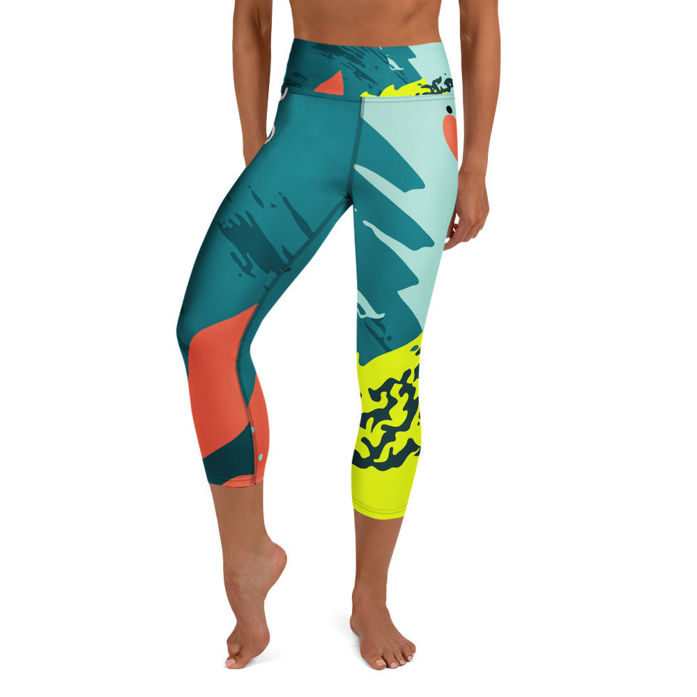 Yoga Capri Leggings - Irish Army