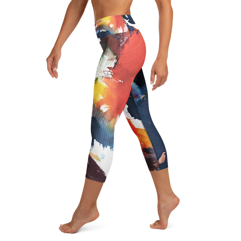 Yoga Capri Leggings - Irish Army