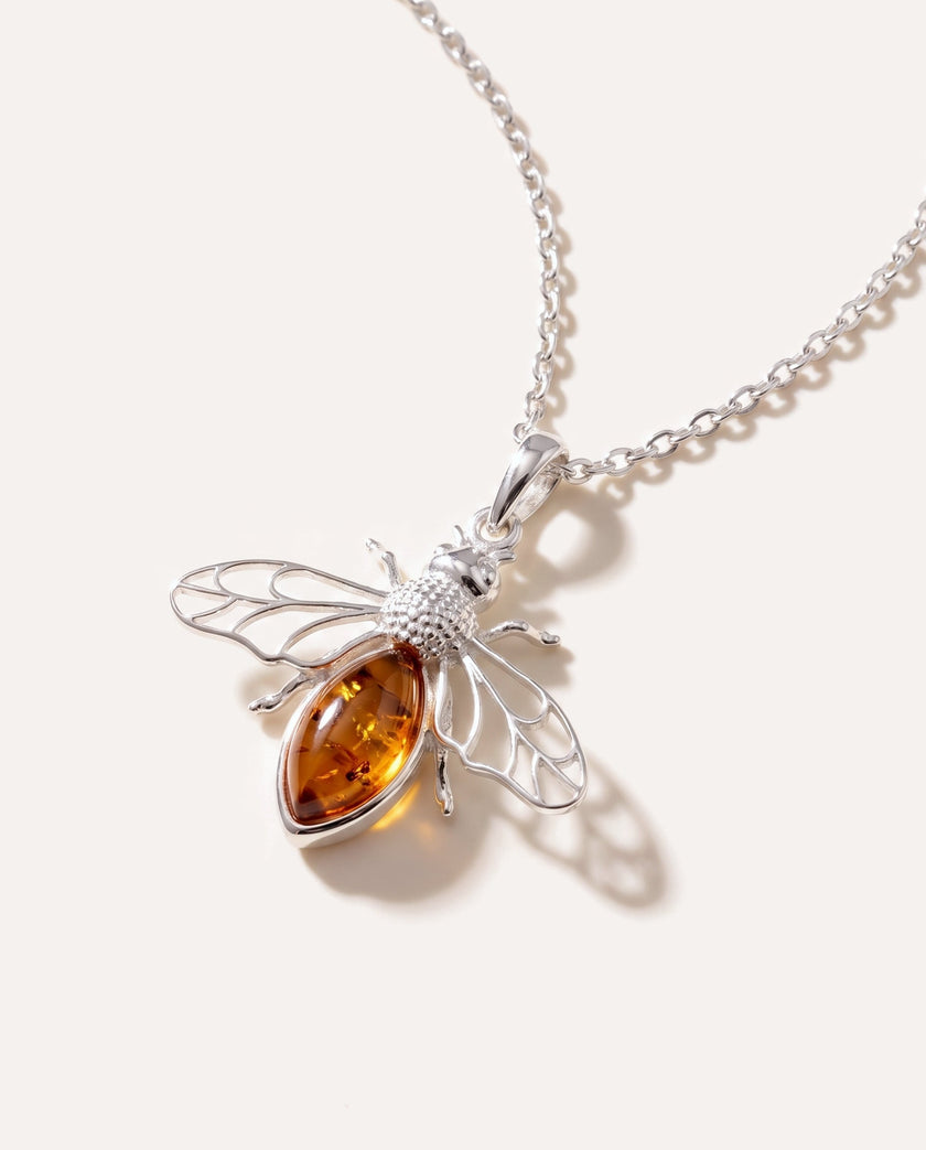 Amber Bee Necklace