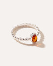 Amber Bubble Stacking Ring