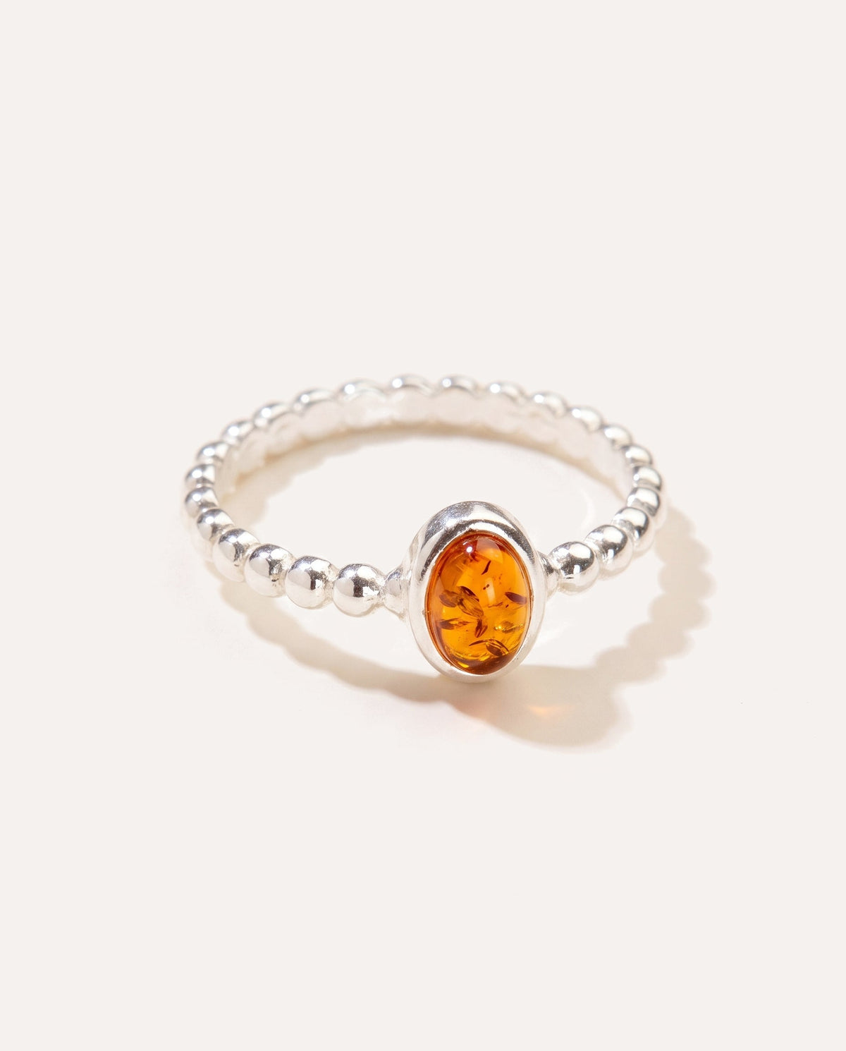 Amber Bubble Stacking Ring
