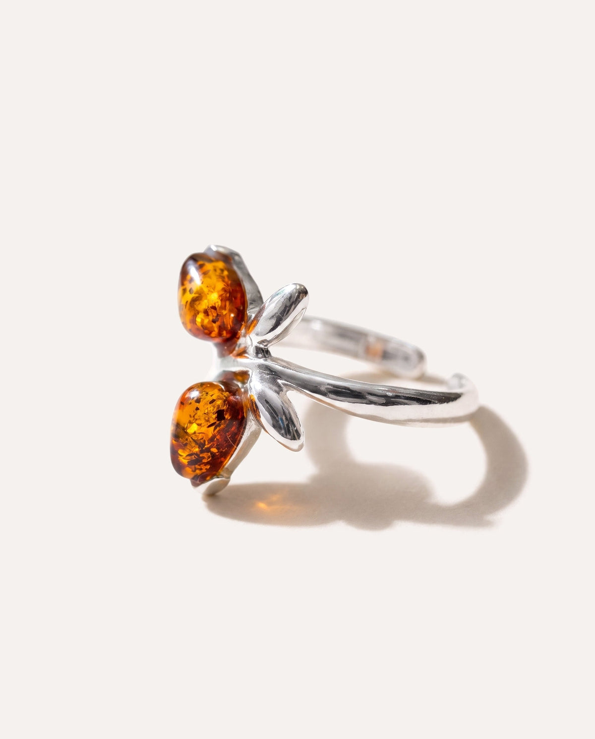 Amber Butterfly Midi Ring